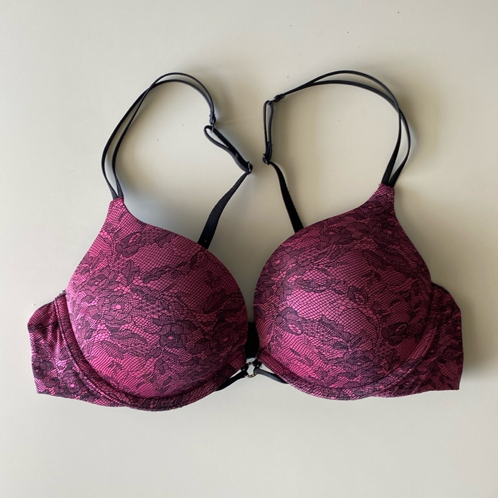 La Senza Floral Lace Push Up Intimate Feminine Flower Sexy Bra Size 36A